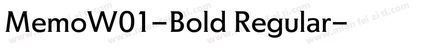 MemoW01-Bold Regular字体转换